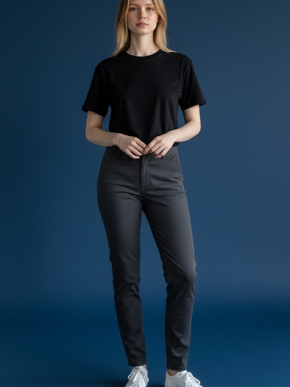 GAP High-Rise Slim Straight Jeans in Charcoal Gray